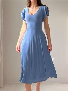 Ava Reversible Midi Dress S / Dusty Blue